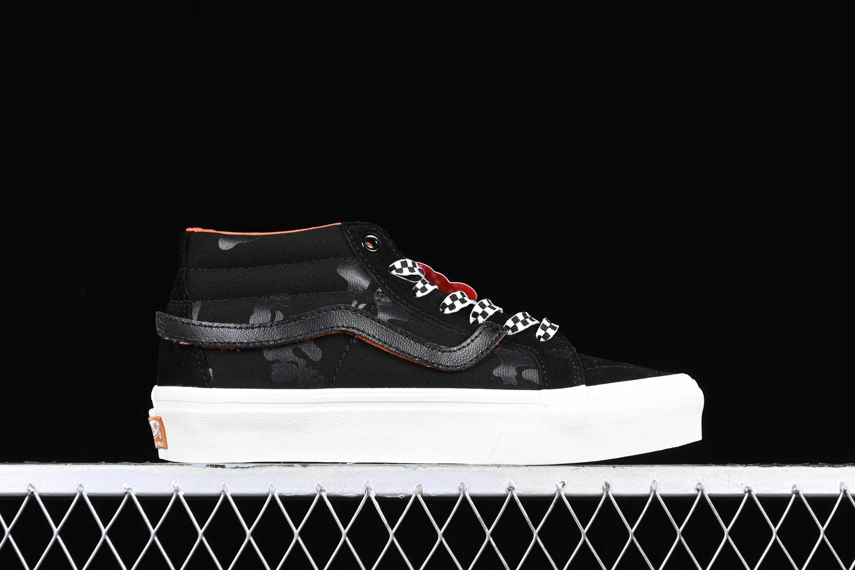All categories Vans Vans series Vans Mid Vans SK8-Mid Vans mid-top black dark checkerboard Chinese casual sneakers VN0A391FJB2